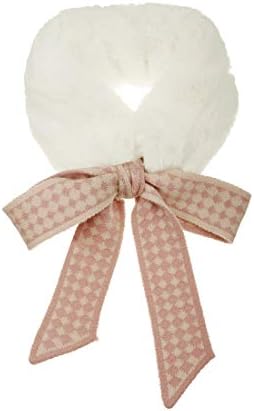 Allegra K Faux Fur Winter Collar Scarf Thick Plush Neck Scarves Wrap Warmer Shawl for Women Lady 145x9cm/57.09x3.54(L*W) Pink