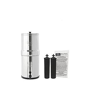Berkey, reis-waterfiltersysteem met 2 zwarte filterelementen, UK