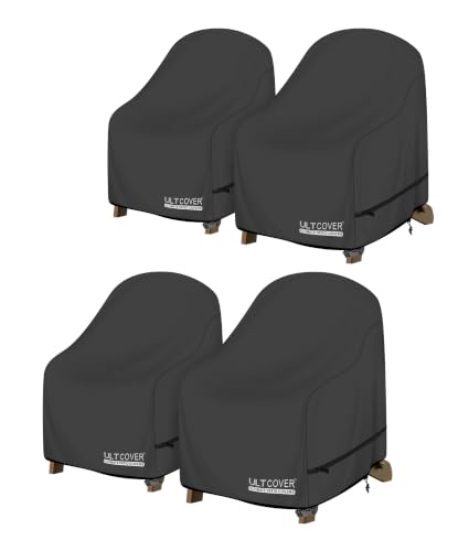 ULTCOVER Patio Adirondack Chair Cover 28W x 31D x 36H in, Black