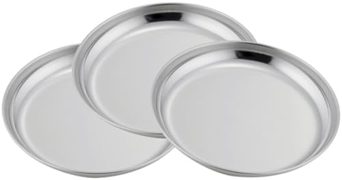 下村企販 トレー 下ごしらえバット 丸型 3枚 【日本製】 16cm 食洗機対応 小分け 料理 アウトドア 皿 燕三条 ステンレス 燕三条 41643のサムネイル