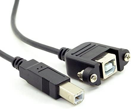 Image of [ 1 Piece USB B Type Male to Female Extension Cable for Panel Mount (USB 2.0 M /F Printer Cable)