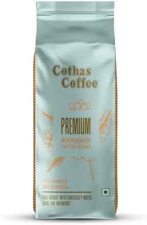 Cothas Coffee Premium Gold Medium Roasted Coffee Beans | 70% Arabica & 30% Robusta | Rich & Strong-Bodied Speciality Whole Beans | Aromatic & Balanced Flavour | Ideal for Coffee Connoisseurs | 250 g Bag