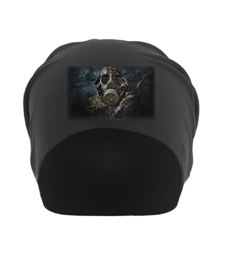 Bonnet slouch noir postapocalyptique en mince coton : protégez votre tête sans transpirer