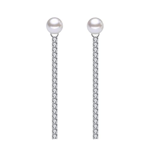 Boucles d'oreilles pour femmes perles et cristaux de soirée