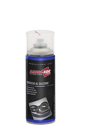 Ambro-Sol - G002 Graisse Spray Silicone, Lubrifiant Incolore Imperméabilisant, Aérosol En Fer Blanc 100% Recyclable à l’Infini 400 ml