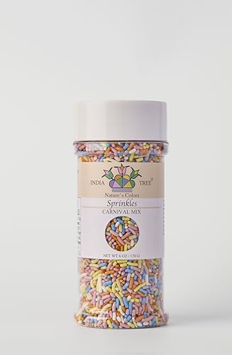 Pastel Rainbow Sprinkles – Dye-Free, Allergen-Free, Plant-Based Colors, 6 oz Jar – India Tree Nature’s Colors