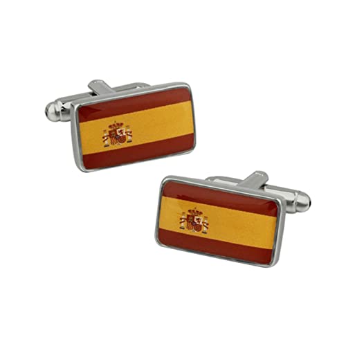 Mancuernillas hombre bandera española rojo y amarillo