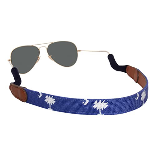 Image of Leather Hand-Stitched Needlepoint Sunglass Strap Retainer