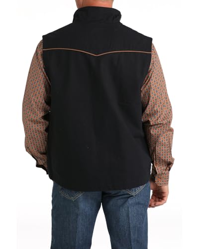 Cinch Mens Black Canvas Vest3