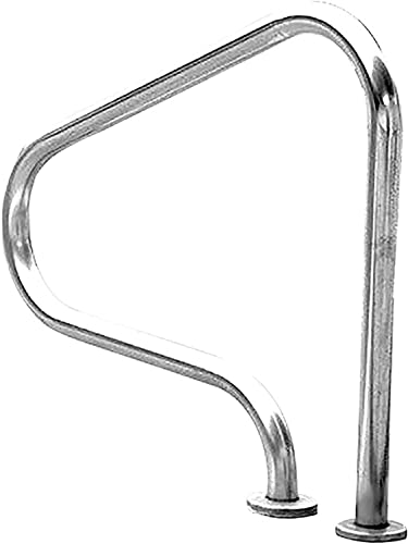 Baranda para piscina con base, acero inoxidable miniatura 1