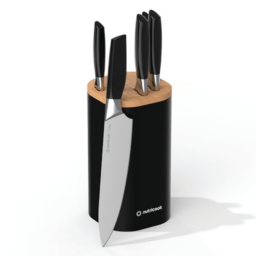 NUTRICOOK ESSENTIALS EVERYDAY KNIFE SET - BLACK