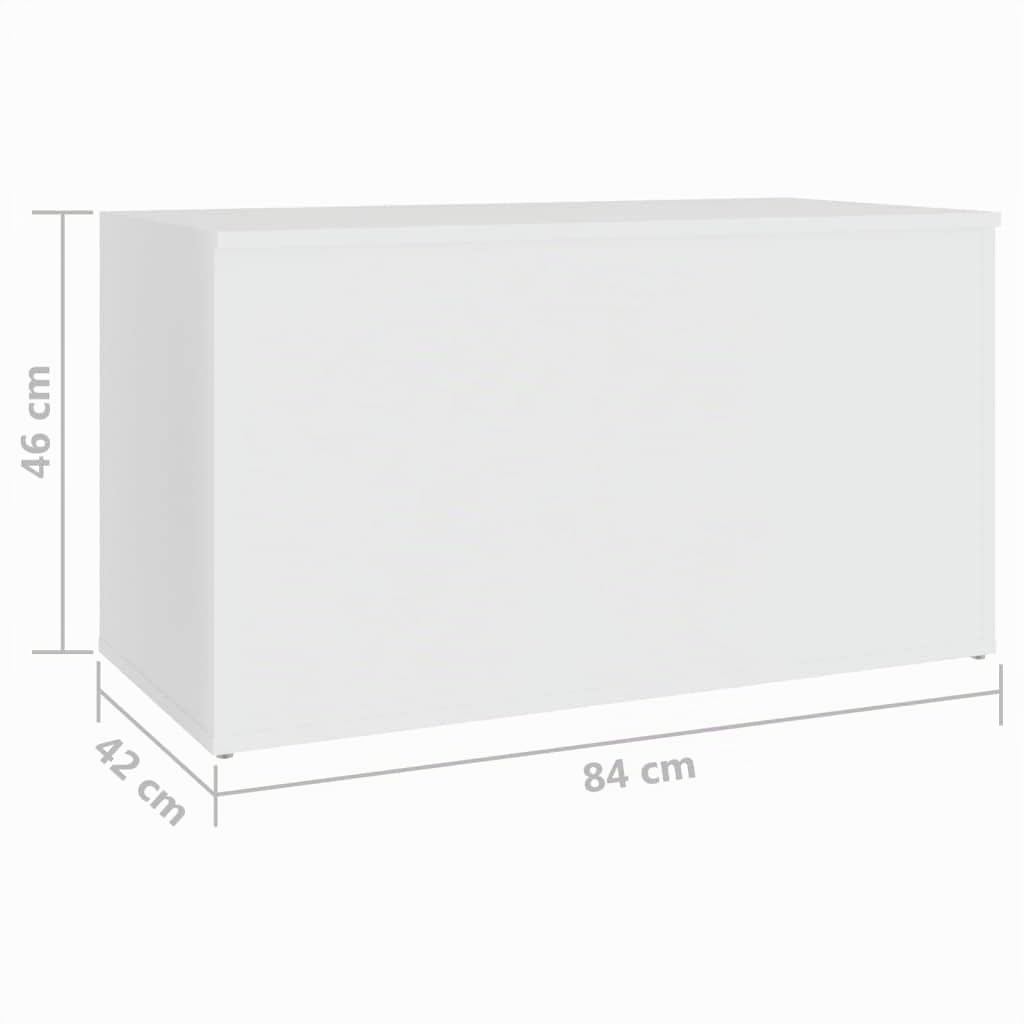 vidaXL Cassapanca Bianca 84x42x46 cm in Legno Ingegnerizzato
