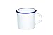 Krüger 'Karl 18/B Tazza Husum Tazza di 8 cm, Acciaio, Bianco con Bordo Blu, 8 X 8, 5 cm