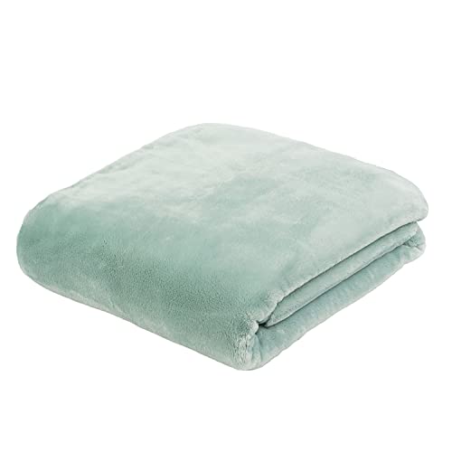 Gözze - Premium Cashmere-Feeling Wohn- und Kuscheldecke, 500 g/m², 180 x 220 cm - Aqua