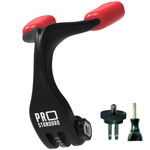 Pro Standard Grill Mount 4.0 - Heat Moldable Bite Mount - Compatible with Insta360 GoPro DJI Garmin and All Action Cameras (Black/Red)