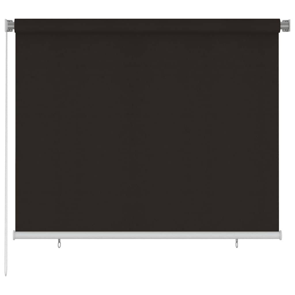Estor enrollable exterior, 185 x 140 cm, color marrón HDPE