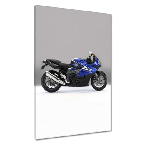 Tableau moto bleu K1300S idéal pour grand salon moderne 80x120