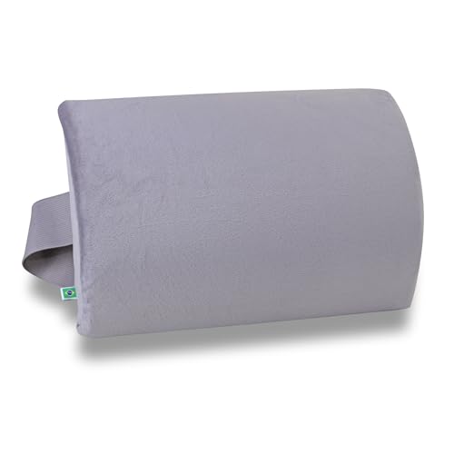 Almofada Nasa de apoio lombar para cadeira Meia lua Plush Cinza -...