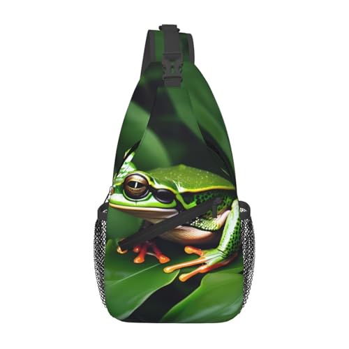 Mochila cruzada MyPiky animal rana hojas verde