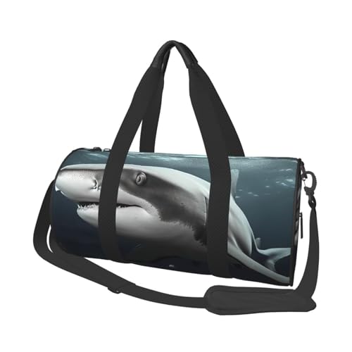 Travel Duffle Bag Weekender Bags For Men Women With Shoe Compartment Large Capacity Weekender Overnight Bag Shark Carry On Tote Bags Sport Gym Bag For Travel Yoga