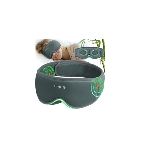 MUSICOZY Bambus-Baumwolle Schlafmaske mit Kopfhörer 3D Schlafkopfhörer Bluetooth v5.4 Augenmaske Schlafmaske Für Seitenschläfer Sleep Mask Waschbar Schlafbrille mit Mikrofon für Herren/Frauen