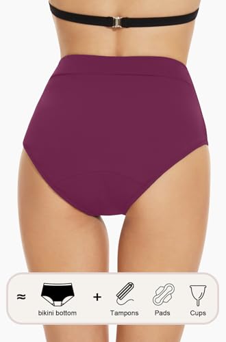 Image of Period Swimwear Leakproof Bikini Swim Bottoms for Teens Girls Women