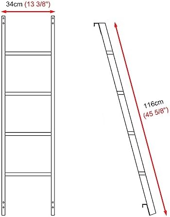 Twin Bunk Bed Ladder, Lightweight Metal Hanging Ladder with Mounting Hooks, Easy-Move Design for Dorms & Home, Space-Saving Bunk Bed Accessory