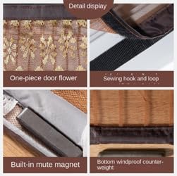 Magnetic Screen Door Fly Screen Door Bug Mesh Curtain Keep Insects Out Mosquito Door Screen with Powerful Magnets for Anti Mosquitoes Bugs Pest Curtain 100 * 210cm (Beige 2) - Image 5