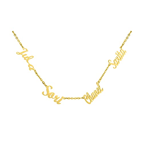 Custom Grandma Nameplate With 4 Names Customized Nana Necklace Mothers Day Mama Necklaces Personalized Mom Daughter Pendant Friendship Sister Bff Gifts Family Name Plate Jewelry Sterling Silver3