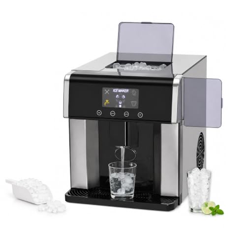 Fabricadora de hielo portátil con dispensador de agua fría miniatura 1