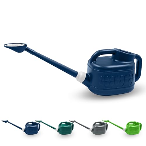 Image of 1 Gallon Watering Can, Garden Watering Can Outdoor, Plant Water Can with Removable Long Spout and Stainless Steel Sprinkler Head, Plastic Indoor Watering Cans for Gardening Flower Plants
