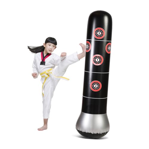 KOMBIUDA Columna De Boxeo Inflable De PVC para Adultos y Herramienta De Fitness con Diseño Vertical Ideal para Entrenamientos En Casa y Práctica De Boxeo