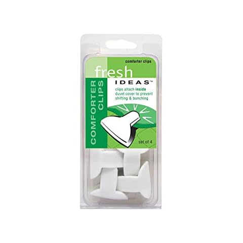 FRESH IDEAS Padded Duvet Clips (4-Pack) - Secure Blanket & Comforter Fasteners | No-Shift Bedding Accessories | Undetectable & Safe for All Fabrics Cover