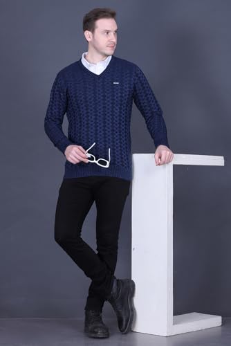 Image of GODFREY V Neck Full Sleeve Sweater for Man Winter Pullover