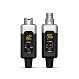 VEDO Conversor Microfone Sem Fio,48v/0V Uhf Transmissor Receptor,Alcance de 30 metros, 30 canais ajustáveis,XLR Sistema de microfone sem fio para todos os tipos de microfone