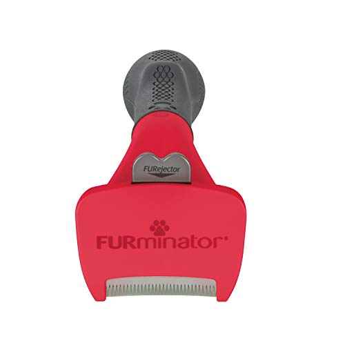 Image of FURminator Dog deShedding Tool, Undercoat deShedding Brush For Small Dogs, Red