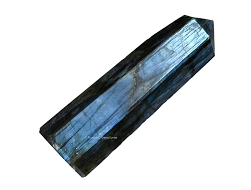 Image of Amazing Gemstone Large Labradorite Crystal Towers ~ Natural Healing Crystal Point Obelisk for Reiki Healing and Crystal Grid (5.5 to 6 INCH)