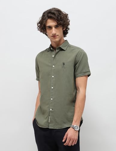 Image of U.S. Polo Assn. Denim Co. Men's Solid Regular Fit Shirt