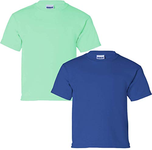 Image of Gildan Kids' Ultra Cotton Youth T-Shirt, 2-Pack SML-Mint-Royal