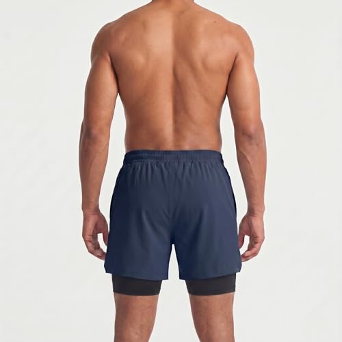 Image of Lymio Men Shorts | 2 in 1 Active Dual Shorts with Inner Tights Layer | Men's Double Layer Short for Running, Gym & Sports (SSM-S-09-11)