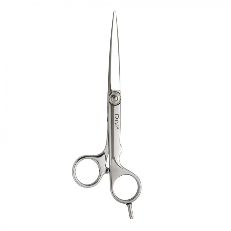 Forbici Diva professionali,misura 06, Acciaio Inossidabile,mano destra, ideale per capelli