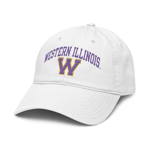 Western Illinois Leathernecks Arch White Officially Licensed Adjustable Baseball Hat