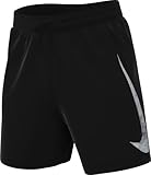 Nike Form Swoosh FZ1066-010 - Pantalones Cortos para Hombre, versátiles Dri-Fit, sin Forro, Aprox. 18 cm, Color Negro/Blanco, Talla M
