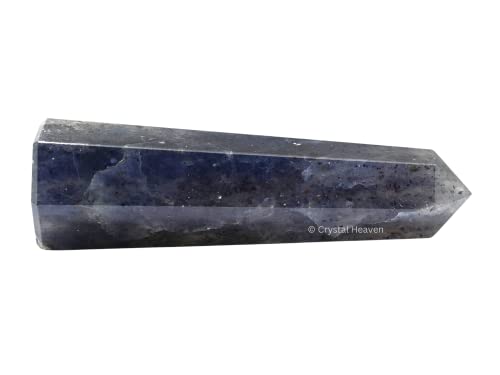 Image of Crystal Heaven Certified Iolite Crystal Tower Obelisk Point for Chakra, Healing and Balancing - AAA Grade Original Certified Gemstone Agate for Reiki Meditation Yoga Spiritual (2-3 Inches)