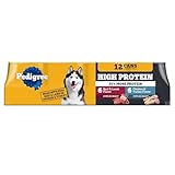 Pedigree High Protein Adult Soft Wet Dog Food, Beef Lamb & Chicken Turkey in Gravy Multipack, 13.2 oz. Cans (12 Count, Pack of 1)