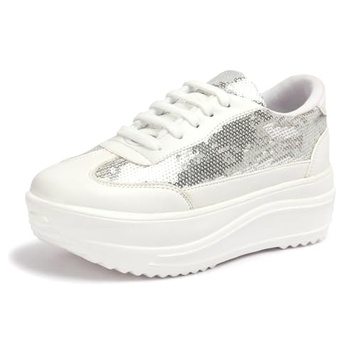 Image of Vendoz Women Party & Casual Glitter Wedding Bridal Sneakers