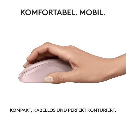 Logitech M240 Silent Bluetooth Maus, Kabellos, Kompakt, Mobil, Smooth Tracking, 18-Monate-Batterie, für Windows, macOS, ChromeOS, kompatibel mit PC, Mac, Laptop, Tablets - Rosa 5