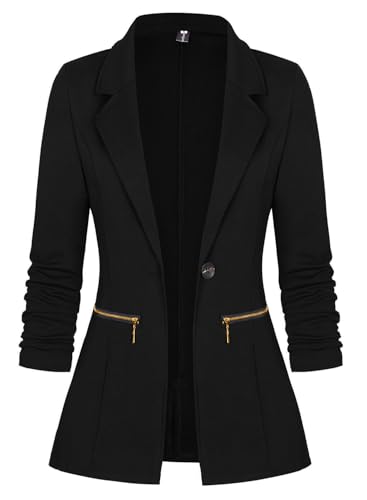 Genhoo Women's Blazer Long Sleeve Open Front Cardigan...