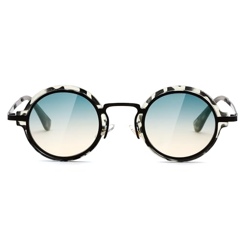 Image of FEISEDY Retro Small Round Sunglasses for Men Women Classic Vintage Hippie Circle Style UV Protection B0208
