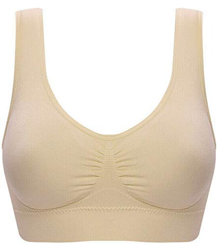 Mega_JumbleSale® Womens Ladies Comfort Surefit Bra Girls Crop Top Padded & Seamless Bralette Sleep Yoga Stretch Vest